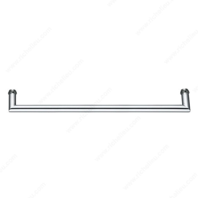 Riveo 87O1S10418900 Mitered Round Tubular Towel Bar With Decorative Washers, Matte Black, 18 in, 18 3/4 in
