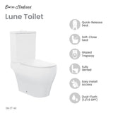 Lune Two-Piece Elongated Toilet Dual-Flush 1.1/1.6 gpf