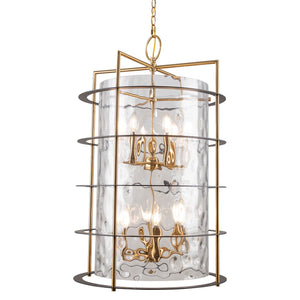 Burford Chandelier - Brass & Black / 34.25