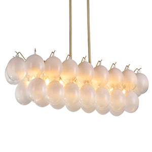 Globo Linear Chandelier - Ombre White / 15.00