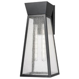 Lucian Outdoor Wall Light - Black / 21.75