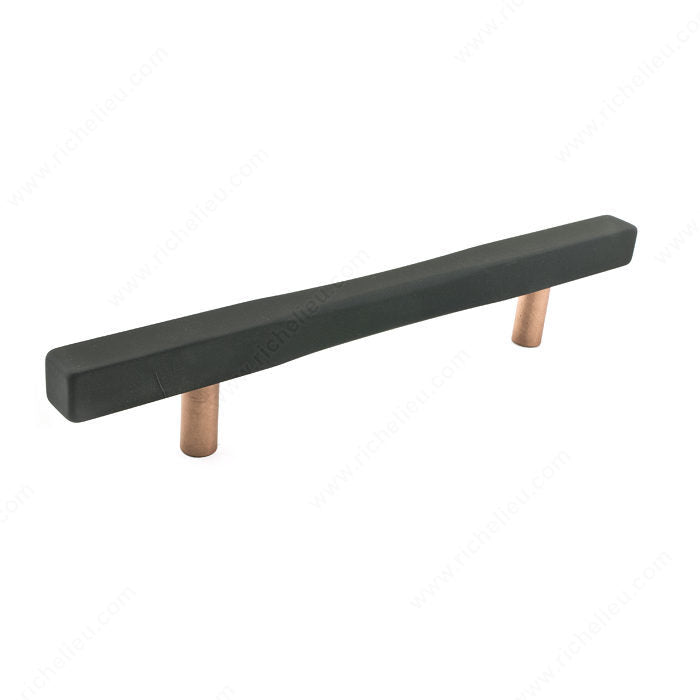 Richelieu 7735128900 Modern Metal Pull - 7735, Matte Black, 5 1/32 in, 8 3/16 in