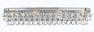 Calypso 8 Light Crystal Teardrop Polished Chrome Bathroom Vanity 134-CH