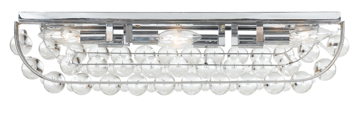 Calypso 8 Light Crystal Teardrop Polished Chrome Bathroom Vanity 134-CH