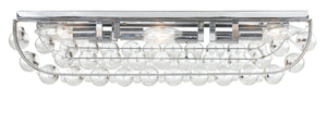 Calypso 8 Light Crystal Teardrop Polished Chrome Bathroom Vanity 134-CH