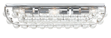 Calypso 8 Light Crystal Teardrop Polished Chrome Bathroom Vanity 134-CH