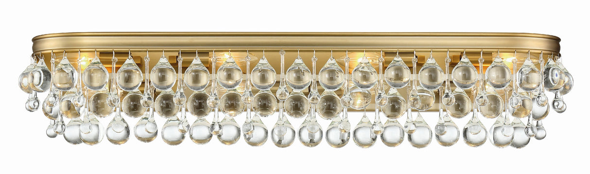 Calypso 8 Light Crystal Teardrop Polished Chrome Bathroom Vanity 134-CH