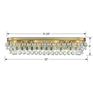 Calypso 8 Light Crystal Teardrop Vibrant Gold Bathroom Vanity 134-VG