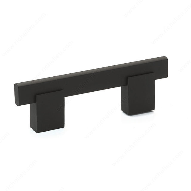 Richelieu BP905076900 Modern Aluminum Pull - 905, Matte Black, 3 in, 4 1/4 in