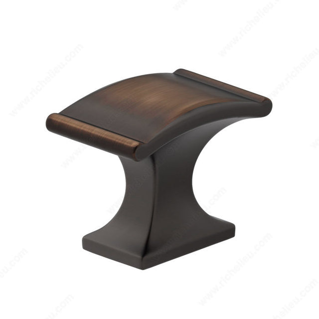 Richelieu BP260637BORB Traditional Metal Knob - 2606, Brushed Oil-Rubbed Bronze