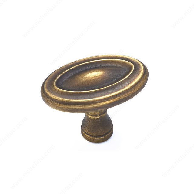 Richelieu BP74043CBRZ Traditional Metal Knob - 7404, Chocolate Bronze
