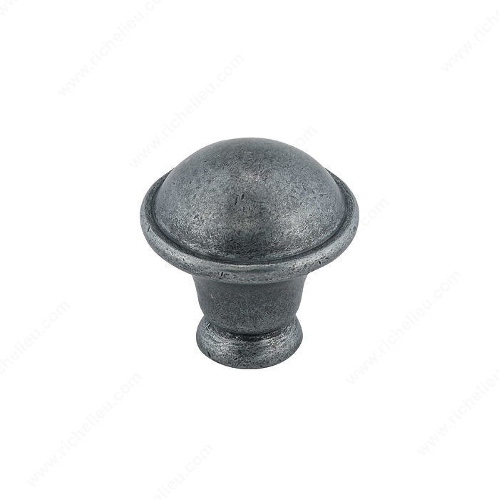 Richelieu BP872142 Traditional Metal Knob - 872R, Pewter