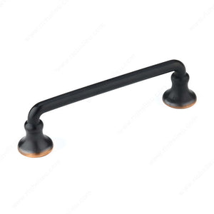 Richelieu BP0874BORB Traditional Metal Pull - 0874, Brushed Oil-Rubbed Bronze