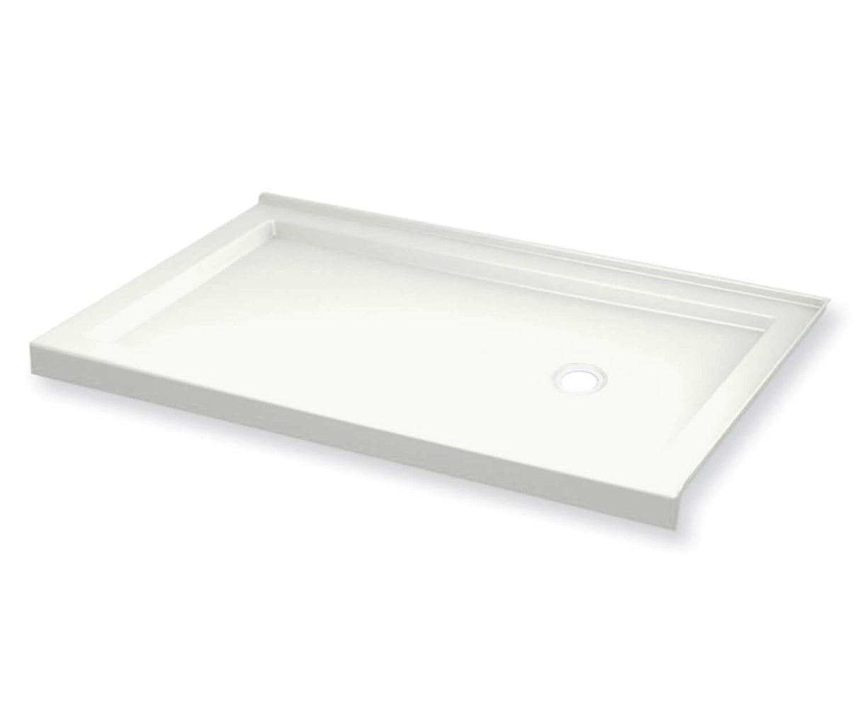 MAAX 410006-503-001-000 B3Round 6036 Acrylic Corner Right Shower Base in White with Center Drain