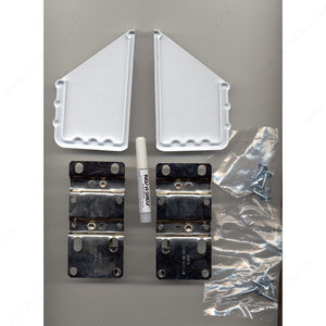 Richelieu ST97114SS Rev-A-Shelf end Caps and Hinges for Extruded Trays, White, 1 11/16 in, No