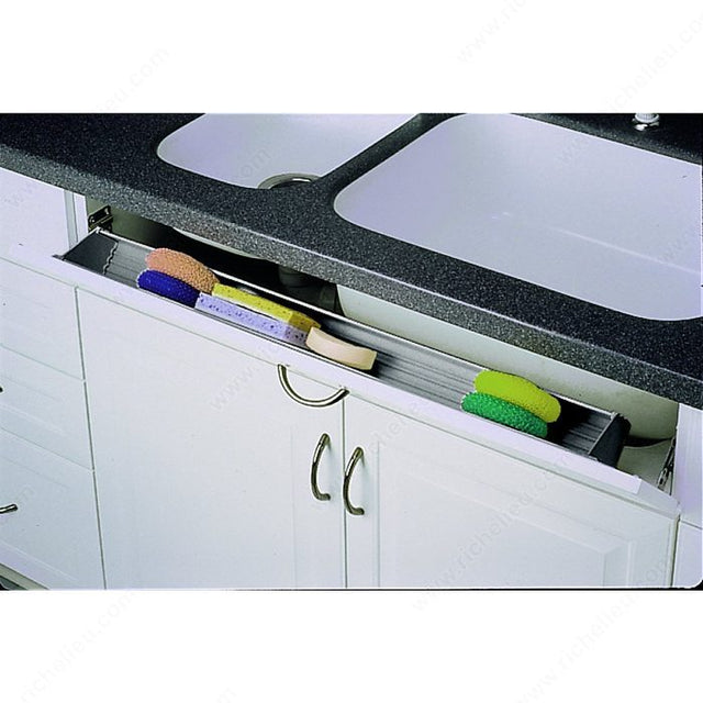 Richelieu 654136SC1150 Rev-A-Shelf sets of Extruded Trays with Soft-Close, 1 11/16 in, 1 11/16 in, 1 pair