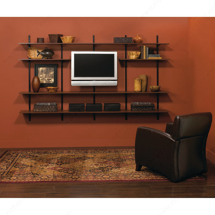 Knape & Vogt 826390 Heavy-Duty Double Standard, Series #82, 63 in, Black