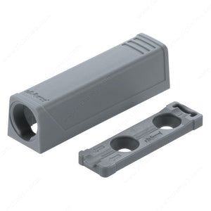 Blum 9561201 TIP-ON for door - Straight adapter plate - Short version, Gray