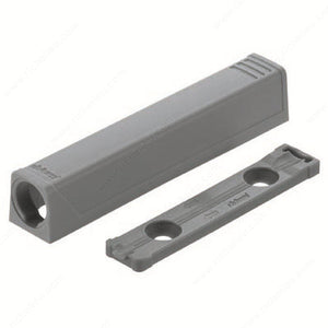 Blum 956A1201 TIP-ON for door - Straight adapter plate - Long version, Gray