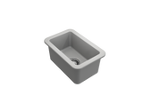 BOCCHI 1358-006-0120 Sotto Dual-mount Fireclay 12 in. Single Bowl Bar Sink with Strainer in Matte Gray