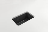 BOCCHI 1358-020-0120 Sotto Dual-mount Fireclay 12 in. Single Bowl Bar Sink with  Strainer in Matte Dark Gray