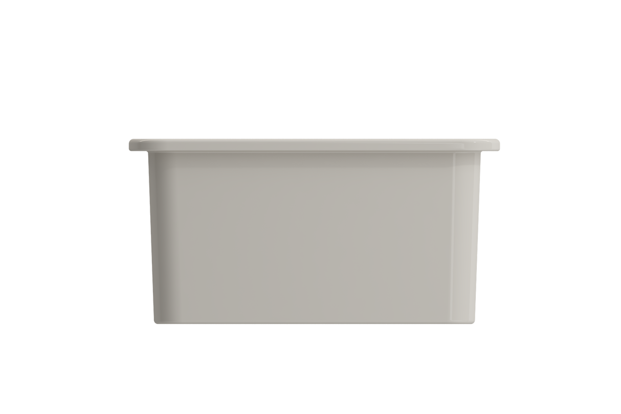 BOCCHI 1359-014-0120 Sotto Dual-mount Fireclay 18 in. Single Bowl Bar Sink with Protective Bottom Grid and Strainer in Biscuit