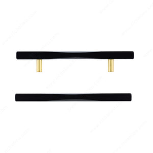 Richelieu 7735128900 Modern Metal Pull - 7735, Matte Black, 5 1/32 in, 8 3/16 in
