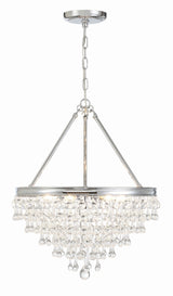 Calypso 6 Light Crystal Teardrop Polished Chrome Chandelier 136-CH