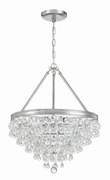 Calypso 6 Light Crystal Teardrop Polished Chrome Chandelier 136-CH