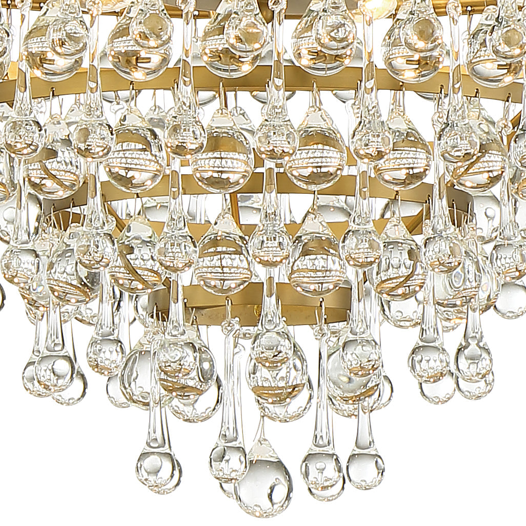 Calypso 6 Light Crystal Teardrop Polished Chrome Chandelier 136-CH