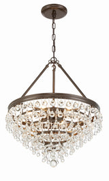 Calypso 6 Light Crystal Teardrop Polished Chrome Chandelier 136-CH