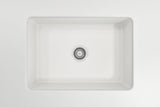 BOCCHI 1360-001-KIT1 Kit: 1360 Sotto Dual-mount Fireclay 27 in. Single Bowl Kitchen Sink with Protective Bottom Grid and Strainer & Workstation Accessories