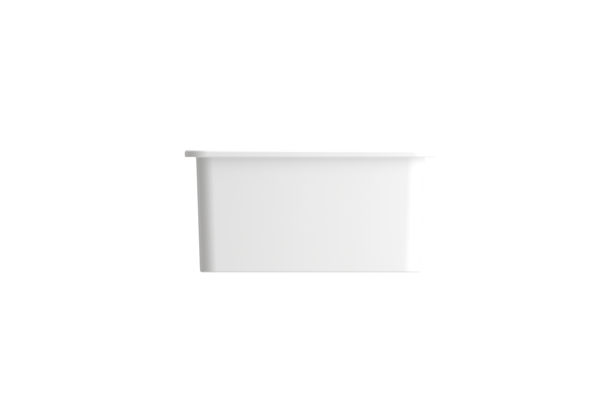 BOCCHI 1360-002-0120 Sotto Dual-mount Fireclay 27 in. Single Bowl Kitchen Sink with Protective Bottom Grid and Strainer in Matte White