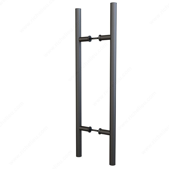 Onward 24620700270090 Tube Pull Handle - Back-to-Back Mounting, Black, Steel