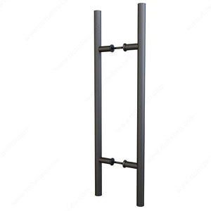 Onward 24620700270090 Tube Pull Handle - Back-to-Back Mounting, Black, Steel