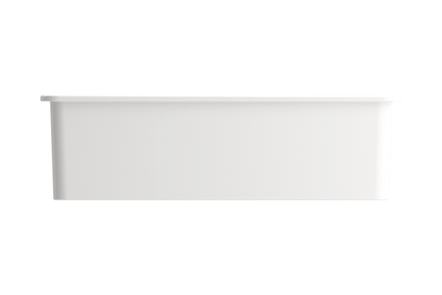 BOCCHI 1362-001-0120 Sotto Dual-mount Fireclay 32 in. Single Bowl Kitchen Sink with Protective Bottom Grid and Strainer in White