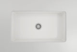BOCCHI 1362-001-2024SS Kit: 1362 Sotto Dual-mount Fireclay 32 in. Single Bowl Kitchen Sink with Protective Bottom Grid and Strainer & Workstation Accessories w/ Pagano 2.0 Faucet