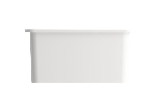 BOCCHI 1362-001-0120 Sotto Dual-mount Fireclay 32 in. Single Bowl Kitchen Sink with Protective Bottom Grid and Strainer in White