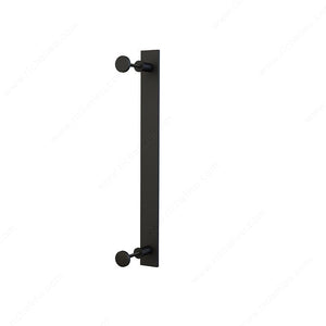 Onward 246207021MATBC Flat Bar Door Handle - One Side, Black, Steel