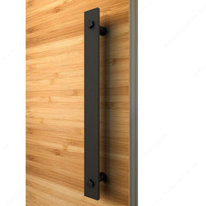 Onward 246207021MATBC Flat Bar Door Handle - One Side, Black, Steel