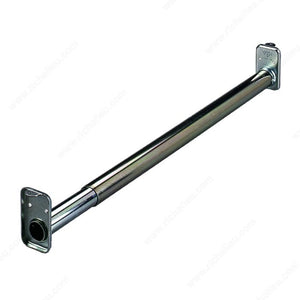 Onward 1830FEXV Adjustable Closet Rod with Fixed Ends - Zinc, 18 in