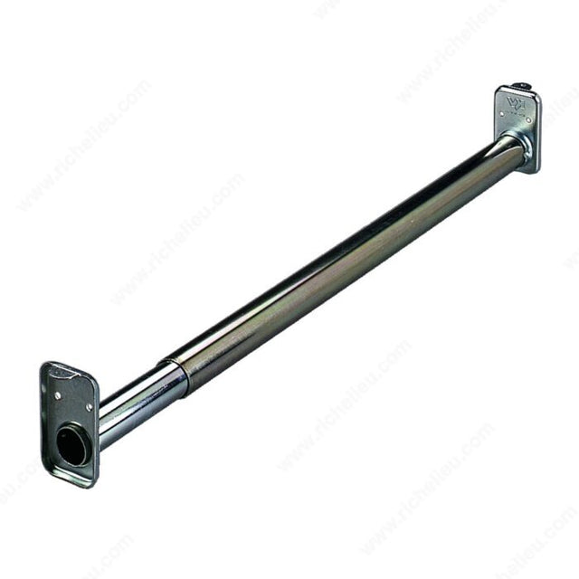 Onward 1830FEXV Adjustable Closet Rod with Fixed Ends - Zinc, 18 in