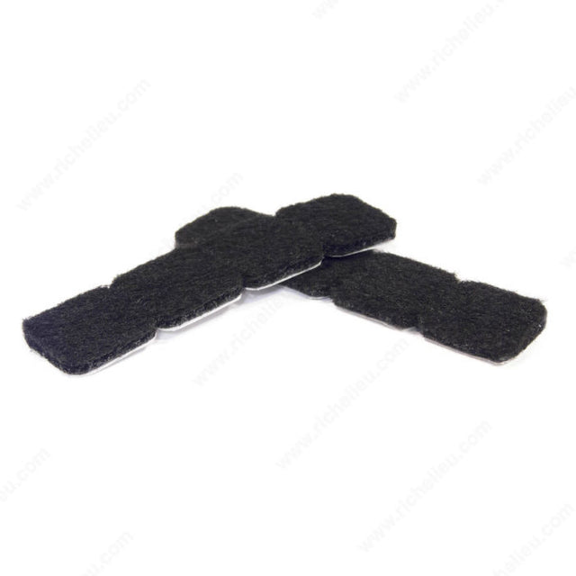 Richelieu 93570 ECO FELTAC® Black Square Felt Pads