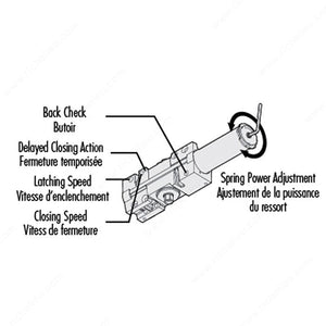 Richelieu 4001AL Adjustable Power Door Closer - 4001 Series