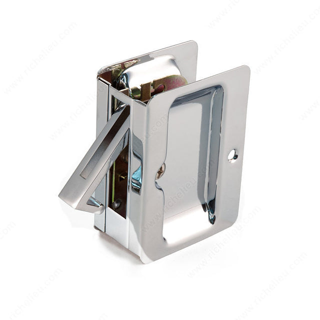 Onward 1700NBPSBC Pocket Door Pull - Passage - Rectangular, Brushed Nickel, 1 1/4 to 1 1/2 in, 3 7/32 in