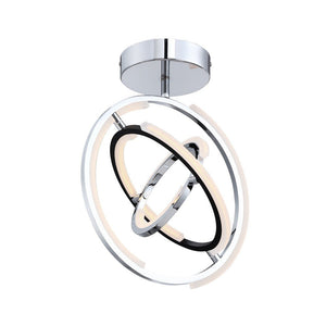 Trilogy Semi-Flush Mount Light - Polished Nickel