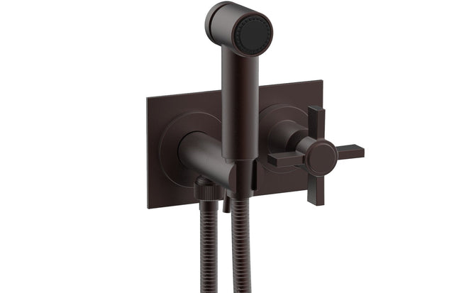Phylrich 137-65-05W BASIC Wall Mounted Bidet, Blade Cross Handle 137-65 - Weathered Copper