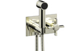 Phylrich 137-65-015 BASIC Wall Mounted Bidet, Blade Cross Handle 137-65 - Satin Nickel