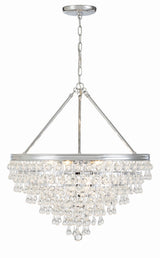 Calypso 8 Light Crystal Teardrop Polished Chrome Chandelier 137-CH