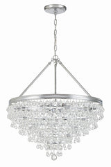 Calypso 8 Light Crystal Teardrop Polished Chrome Chandelier 137-CH